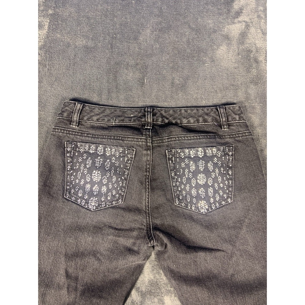 MICHAEL KORS ~Size 2~ Rhinestone Pocket Skinny Black Jeans Denim Retail‎ $135